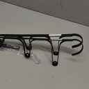 CANYAVE Over The Door Towel Rack, Extendable Triple Towel Storage Holder with Hooks, 24.02 Inches Towel Bar Hanger Towel Racks for Bathroom (Black)
