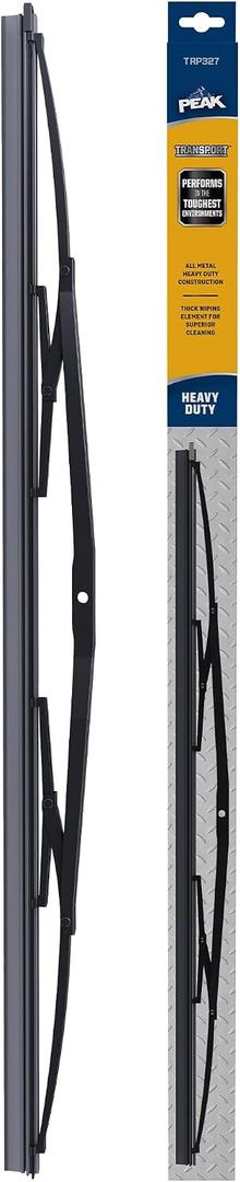 PEAK Transport Heavy Duty Windshield Wiper Blade, Durable Metal Wiper Blade Replacement for Class 6-8 Trucks, Class A RV's, and Transit Buses with Saddle Wiper Arm and 32" Wide Saddle Blade