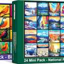 National Parks & Birds Bundle, 1000 Pieces Puzzles in 24 Mini Packs