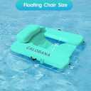 Inflatable Floating Chair with Cup Holder for Adults Pool, Mint | Comfortable Headrest,Supportive Armrests,300 lb Capacity,2 Grab Handles,Dual Air Valves,Cup Holder,Easy Carry,Carry Bag