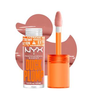 NYX PROFESSIONAL MAKEUP Duck Plump High Pigment Lip Gloss, Lip Plumper Gloss with Spicy Ginger - Bangin Bare (0.23 Fl Oz (Pack of 1))