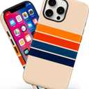 Magnetic for iPhone 16 Pro Max Cute Stripes Phone Case, Retro