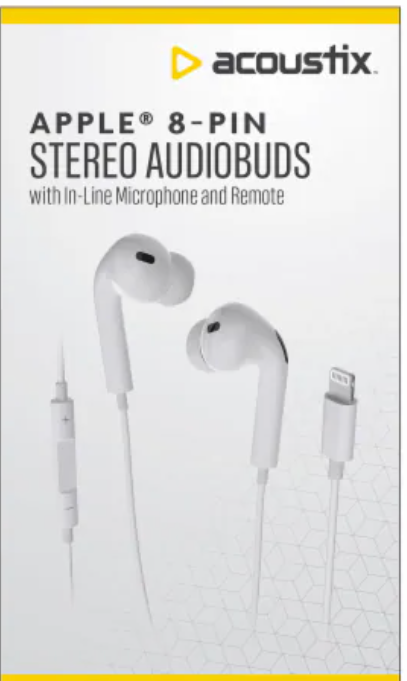ACOUSTIX APPLE 8-PIN STEREO AUDIOBUDS