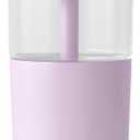 REDUCE Aspen 20 oz Vacuum Insulated Glass Tumbler with Lid & Extra Wide Straw - Keeps Drinks Cold for 12 Hrs - Ideal for Iced Coffee, Smoothies & Boba - Dishwasher Safe, Soft Base - Lilac Bud
