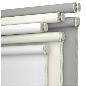 No Drill No Tools 100% Blackout Roller Shade | UV Protection | Easy-Care Fabric | Roller Blind for Windows & Doors | Pull Down Window Shade - White (31" W x 75" H)