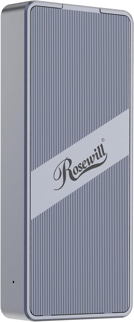 Rosewill 40Gbps M.2 NVMe SSD Enclosure with Cooling Fan, Transparent Back Plate, Support M.2 NVMe SSD up to 8TB, Compatible with Thunderbolt 3/4/USB4/3.2/2.0 M1 M2 Pro/Max, PC, MacBook, IPAD, Chrome