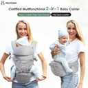 FRUITEAM Baby Carrier Newborn to Toddler - Safety-Certified Waist Stool with Hip Seat, Ergonomic 6-in-1 Baby Carrier with Head Support, Great for Travel and Outdoor Activities