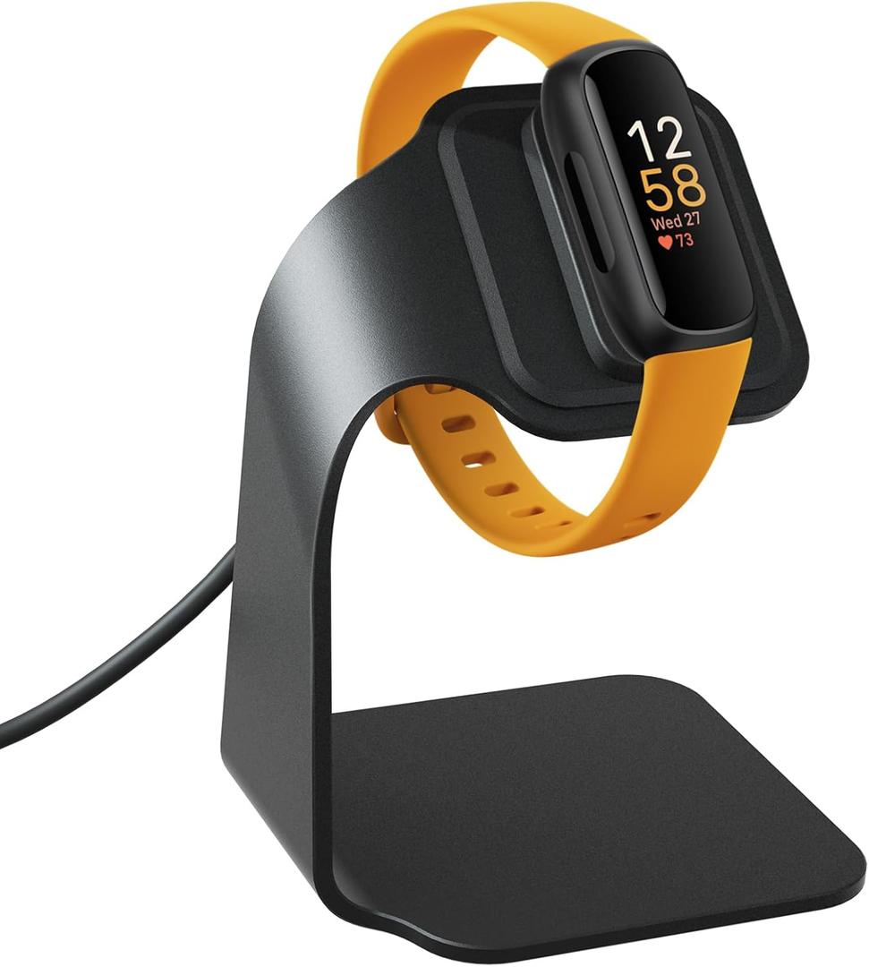 NANW Charger Dock Compatible with Fitbit Inspire 3, Charger Stand Charging Cable Station Base Cradle with 4.5ft USB Cord Replacement Accessories for Inspire 3 Smartwatch, Black
