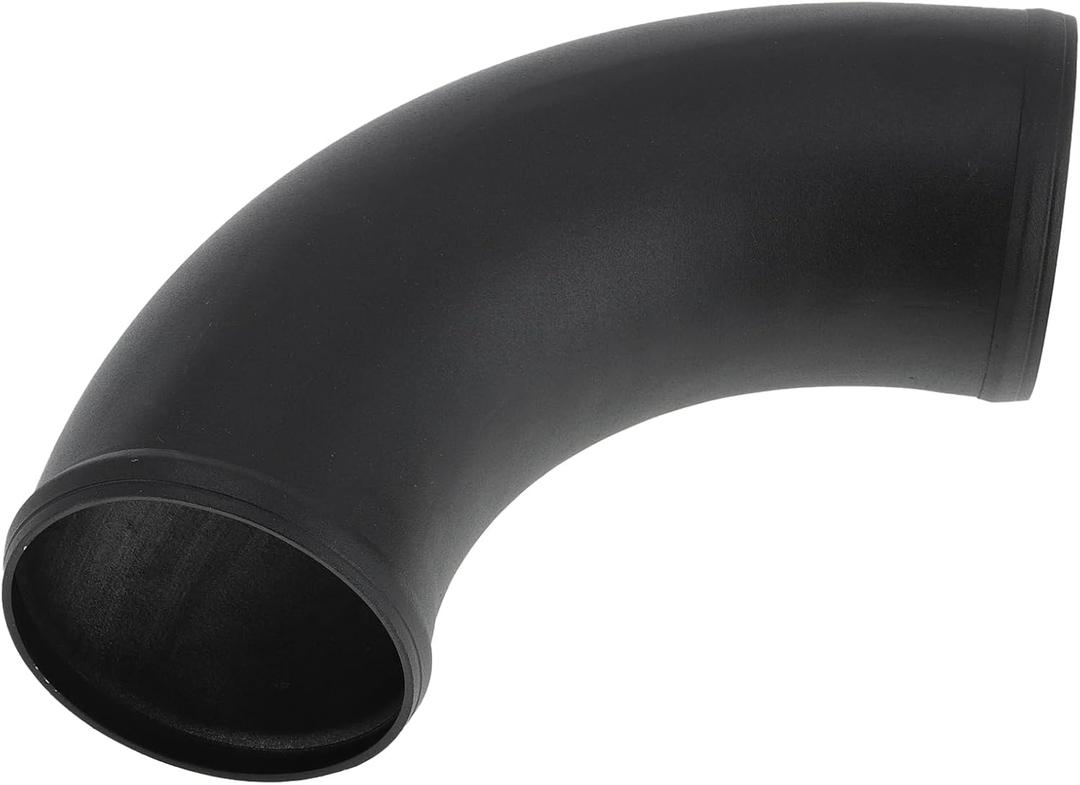 3.5" OD 90 Degree Bend 6064 Aluminum Alloy Tube Intercooler Pipe Surface Blasting Air Intake Connection Hose W/Double Bead Roll 5.9" Length Black