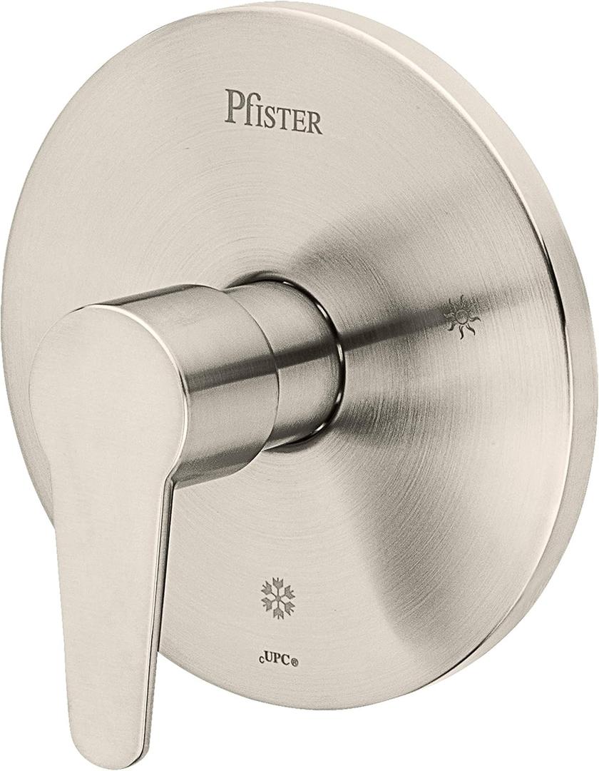 Pfister Pfirst Modern Valve Trim Only (Valve Body Sold Separately), Single Handle, 1-Hole, Brushed Nickel Finish, R89040K