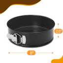 HIWARE 8 Inch Non-stick Springform Pan with Removable Bottom - Leakproof Cheesecake Pan