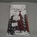 WovWeave 3 Pack Christmas Table Cloth Disposable Christmas Tree Tablecloth Buffalo Plaid Xmas Snowflake Plastic Table Cover Xmas Table Cloth for Xmas Holiday Party Picnic Dinner Decor,54x108inch