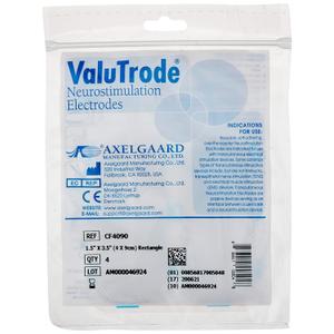 Physical Therapy 82183 Axelgaard ValuTrode Cloth Electrodes, 1.5" x 3.5" Rectangle, Pack of 40, exp 2027/09/23