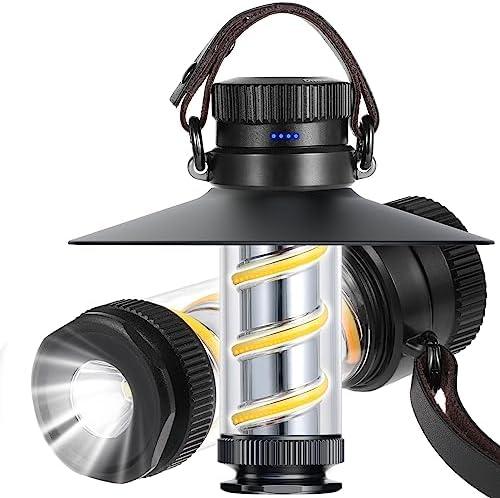 LED Camping Lantern Rechargeable - Portable Flashlight Lanterns with 1000LM IPX5 Waterproof Survival Kit Emergency Tent Light for Indoor Outdoor Hurricane Hiking Fishing Home Power Outages