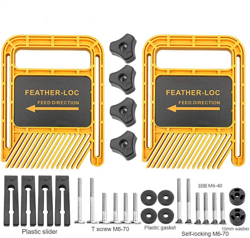 Extended Feather Loc Board Set 6.3inch Double Featherboards for Miter Gauge Slot Woodworking Router Tables Fences Table Saws DIY Tools