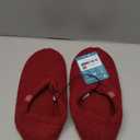 HomeTop Women's Fuzzy Curly Fur Memory Foam Loafer Slippers with Polar Fleece Lining (8.5, Wine Red)