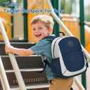 CAMTOP Toddler Backpack for Boys Girls 2-4, Kids Backpacks for Kindergarten Preschool, 12" H Small Bookbag for Daycare Travel (Navy, 12''- Not fit A4 folder)