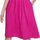 KENSIE Women's Smocked Cami Midi Dress, Orchid, Size 14