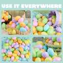 JOYIN 3.15" Pastel Easter Eggs, 100PCS Large Plastic Eggs, Empty Colorful Fillable Eggshells for Easter Hunt, Party Favor, Basket Stuffers Filler, Classroom Prize Supplies
