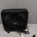 Comfort Zone Box Fan, 9 inch Portable Desk fan, Quiet 3 Speed Mini Fan for Bedroom, Electric Bedside Table Fan, Black