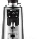 MOKKOM Professional 64mm Plated Flat Burr Coffee Grinder with 100 Grind Settings, All-Metal Stainless Steel Body, Coffee Bean Grinder with Adjustable Electronic Timer, Anti-Static, LED Display