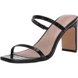 The Drop Women's Avery Square Toe Two Strap High Heeled Sandal 8.5