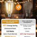 ST38 LED Replacement Bulbs for Outdoor String Lights, 10 Pack E12 Edison Light Bulbs, 2700K Warm White Dimmable Shatterproof Waterproof Patio Garden Bistro Lighting for Deck Porch Backyard