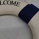 MorroMorn Lifebuoy Wall Hanging Decor - Welcome Aboard Mediterranean Style Home Decoration (Navy, 10") (10L" x 1.5W")
