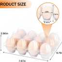 100 Pack 12 Count Plastic Egg Cartons - Bulk Cheap Clear Reusable Egg Containers for Chicken Eggs, Dozen Egg Storage Solutions.