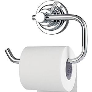 BOPai Modern Vacuum Suction Cup Toilet Paper Holder,Removable Bracket for Bathroom Kitchen.Chrome