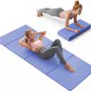 Stepwaver Foldable Fitness Yoga Mat, 0.4” (10 mm) Extra Thick -75” x 26”
