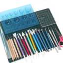 Basic Polymer Clay Tools, Clay Sculpting Tools Acrylic Roller Pin, Clear Rectangle Sheet Press Board, Double-Ended Pottery Carving Set for Beginner (26)