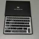 HITIME x XVX Kanagawa Keycaps 60 75 100 Percent - Shine Through Keycaps w/IMD Tech, for Mechanical Keyboards, Full 118 Key Set, OEM Profile, Lines Backlit, Side Printed - Black