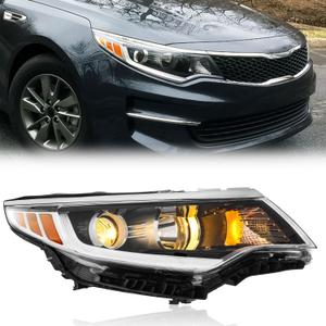 TODO Headlights Assembly Compatible with 2016-2018 Kia Optima Headlamps Pair Replacement without DRL 92101D5000 92102D5000 KI2502196 KI2503196 RH Passenger Side