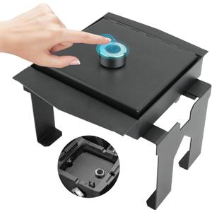 HQPASFY Center Console Safe Vault Safe Box with Fingerprint Lock Compatible with 2018-Current Jeep Wrangler JL Armrest Lock Security Storage Organizer Box