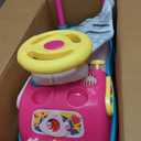 Kiddieland: My First Funtime Ride-On - Unicorn - Pink-Blue Lights Sounds Foot-to-Floor Vehicle, Interactive Dashboard, Seat Storage, Toddlers 12-36mo