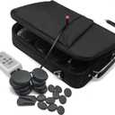 Portable Massage Stone Warmer Set, 20 Pcs Basalt Hot Stones with Heater Kit, Electric Hot Stones Warmer Massager for Professional/Home Spa, Digital Controller Heating Travel Bag (Black)