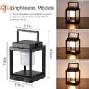 LETRY Outdoor Table Lamp, Brightness LED Nightstand Lantern, Portable Rechargeable Solar Lamp Waterproof, Touch Control Outdoor Lamps Cordless Lights Decorative for Patio/Walking/Reading/Camping