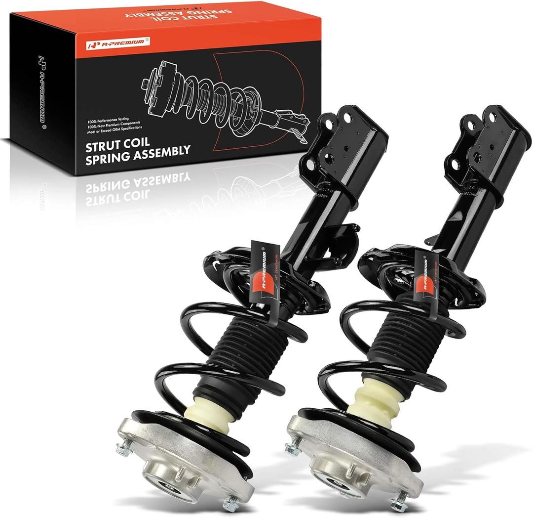 A-Premium Front Complete Struts Compatible with Mercedes-Benz CLA250 [FWD] 2014-2018 - 2x Replacement Suspension Shock Absorber with Coil Spring Assembly