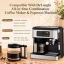 10-Cup Glass Carafe Replacement for De'Longhi Coffee Maker & Espresso | Compatible with COM532M, COM530M, BCO430, BCO330T, KF863 & BCO Series, Premium Coffee Pot with Stainless Steel Handle
