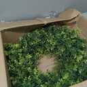 26'' Boxwood Wreath for Front Door, Artificial Boxwood Leaves Wreath for Spring and Summer, Indoor Outdoor Wall, Porch, Window, Farmhouse Home Decor