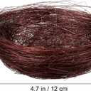 Hemoton Artificial Bird Nest 5.51In Rustic Thread Birds Nest Ornament for Garden Home Decoration and Birdcage Accessories