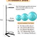 tonchean Yoga Ball Holder, 3 Tier Exercise Ball Stand Stability Ball Storage Rack Vertical Yoga Accessories Stand Tower for Home & Commercial Gym Organizer