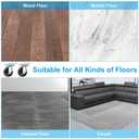 PATIKIL 1.5" Plate Swivel Caster Wheels, 4 Pcs Silent Fixed Plate Casters with M4 Screws Load Capacity 132Lbs for Furniture Cart Trolley, Black(1 with Brake, 1 Without Brake)