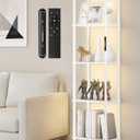 OUTONLIFE 5 Tier Tall Display Shelves with LED Lights, Touch & Remote Control, Dimmable Display Cabinet, Open Bookshelf with 3 Color Temperature, Timer for Living Room, Bedroom, Home Decor(White)