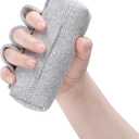 SWISSELITE Hand and Finger Contracture Cushion, Palm Grips with Elastic Band or Separator, Hand Grab Pad for Rehab Patient Palm Protect, Help with Hand Rehabilitation (Separate Nylon-Cotton Beige)