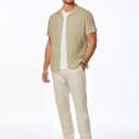 JMIERR Men's Seersucker Shirts Short Sleeve Casual Shirts Button Down Shirt Beach Summer Vacation Wedding Shirt (XL)