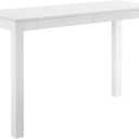 Ameriwood Home Large Parsons 2-Drawer Computer Desk, White