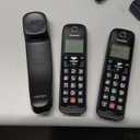 Panasonic Corded Phone/Cordless Phone with Answering Machine, Advanced Call Block and 2Way Recording, 2 Handsets Expandable up to 6 Cordless Handsets  KXTGF852B (Black)