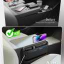 2 Pack Car Seat Gap Filler, Leather Seat Gap Organizer with Sun Visor Organizer, Front Seat Storage for Phone, Sunglasses, Cards and Keys, Fits Most Cars SUVs and Trucks